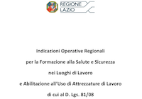 indicazioni operative Regione Lazio formazione